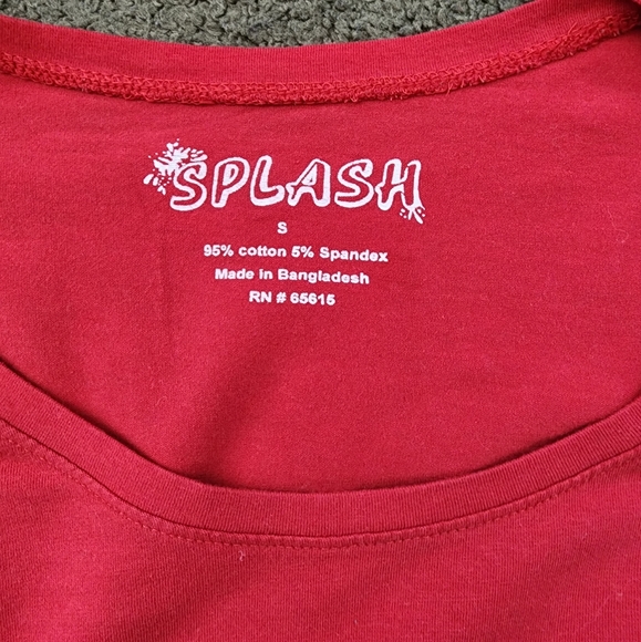 Red L/S Tee Shirt, Women's Small - Picture 4 of 10